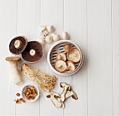 Mushrooms, fresh and dried