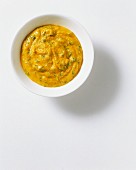 A bowl of wild garlic mustard