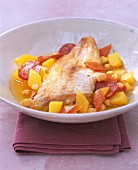 Fish stew with vegetables and chorizo