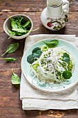 Daikon salad with cucumber