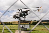 Hubschrauber auf dem Grenzlandmuseum Eichsfeld