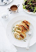 Turkey breast stuffed with apricots and cashew nuts