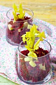 Beetroot salad with celery