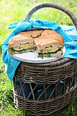 Frittata sandwiches for a picnic