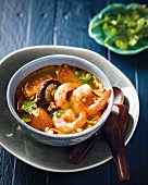 Tom Yam Goong (spicy prawn soup, Thailand)