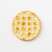 A cheese cracker (seen from above)