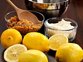 Ingredients for lemon cheesecake