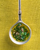 Watercress relish with red onions