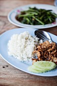 Flash-fried pork with rice