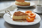 Cape Malay milk tart with apricots from South Africa