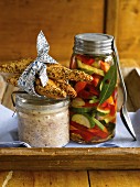 Mixed Pickles & selbstgebackene Brotstangen zum Verschenken