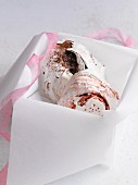 Two types of meringues in a gift box