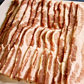 Raw bacon rashers