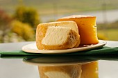 Irish farmhouse cheese on a plate