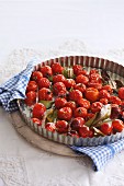 Oven-baked cherry tomatoes
