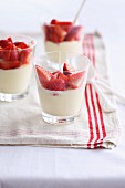 Lemon cream with strawberries