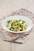 Penne with spinach and ricotta