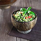 Tabbouleh with green chickpeas
