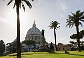 A view of the Vatican and the Vatican gardens, Rome