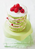 Raspberry and lime cake