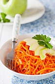 Carrot and apple salad with a lime vinaigrette