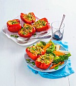 Fried rice stuffed capsicums