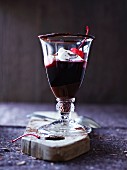 Liquid Black Forest gateau with chocolate liqueur and cherry brandy