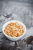 A bowl of slivered almonds
