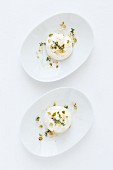 Ricotta with pistachios, thyme and honey