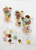 Chocolate-filled egg sweets