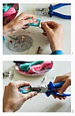 How to make embroidered key rings