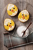 Funny Easter chick biscuits