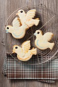 Four Easter dove biscuits