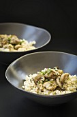 Mushroom risotto with parsley