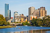 Yarra River, skyline of Melbourne, Australia