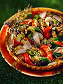 Mediterranean vegetable tart