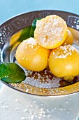 North African salted lemons in a metal bowl