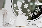 White wedding ornaments: small bride figurine