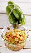 Sweet pepper and cucumber relish