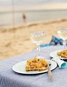 Baklava with cashew nuts for a beach picnic