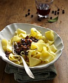 Pappardelle alla lepre (pappardelle with rabbit ragout, Italy)