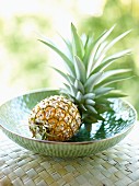A pineapple in a bowl