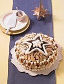 A festive marzipan and walnut cake for Christmas