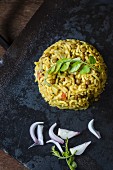 Masoor Dal Khichdi (lentil rice dish, India)
