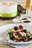 Chicken salad with chickpeas for Christmas
