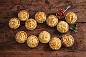 Moroccan chicken pies with ajvar
