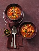 Chickpea stew with potatoes and carrots