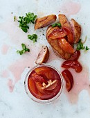 Sweet-and-sour preserves nectarines