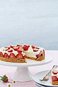 Strawberry and white chocolate cheesecake