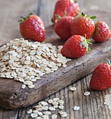 Oats and strawberries